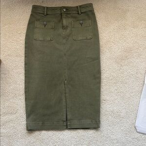 Talbots Dark Green Pencil Skirt